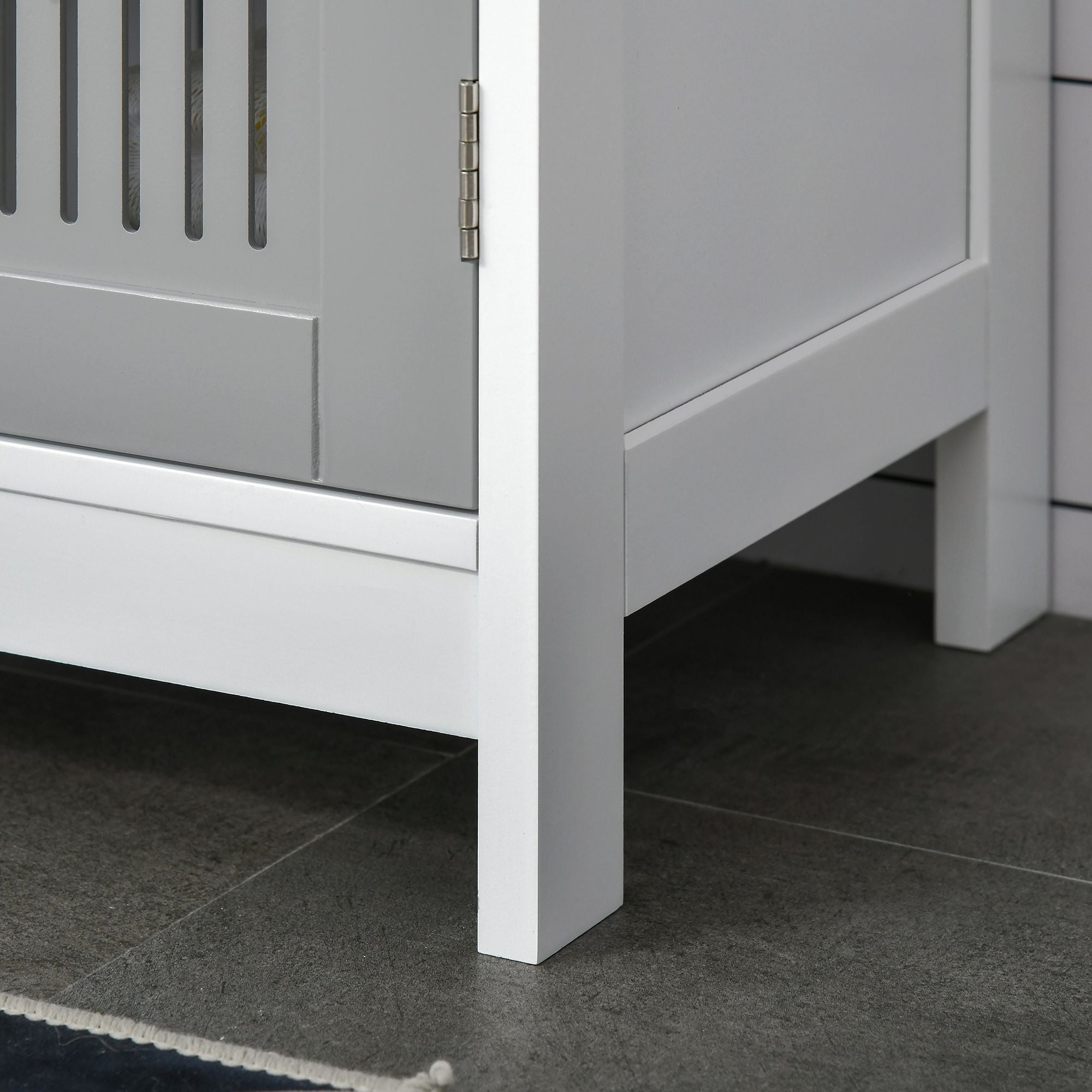 Space Saving Under Sink Pedestal Storage Cabinet with Adjustable Shelf