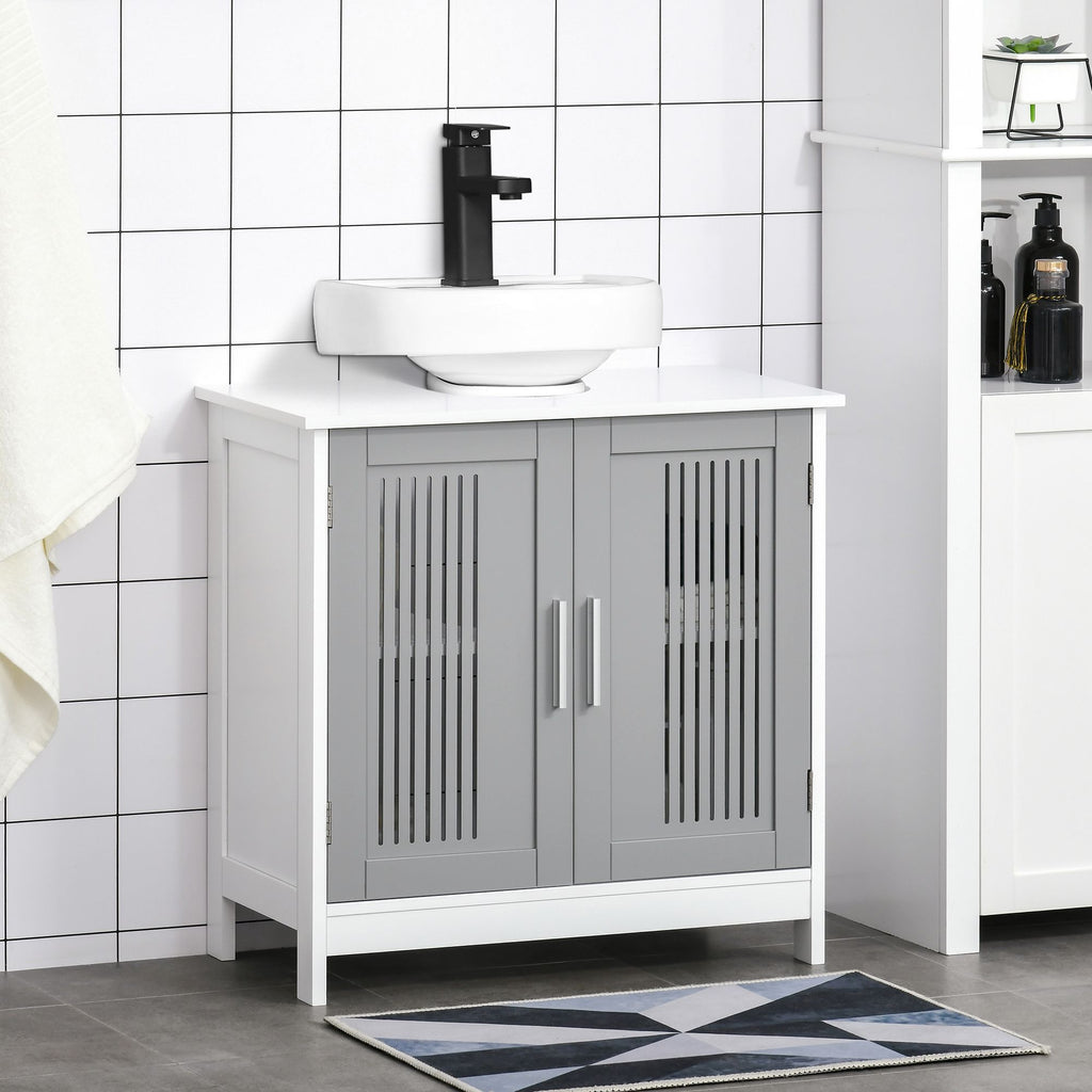 Space Saving Under Sink Pedestal Storage Cabinet with Adjustable Shelf