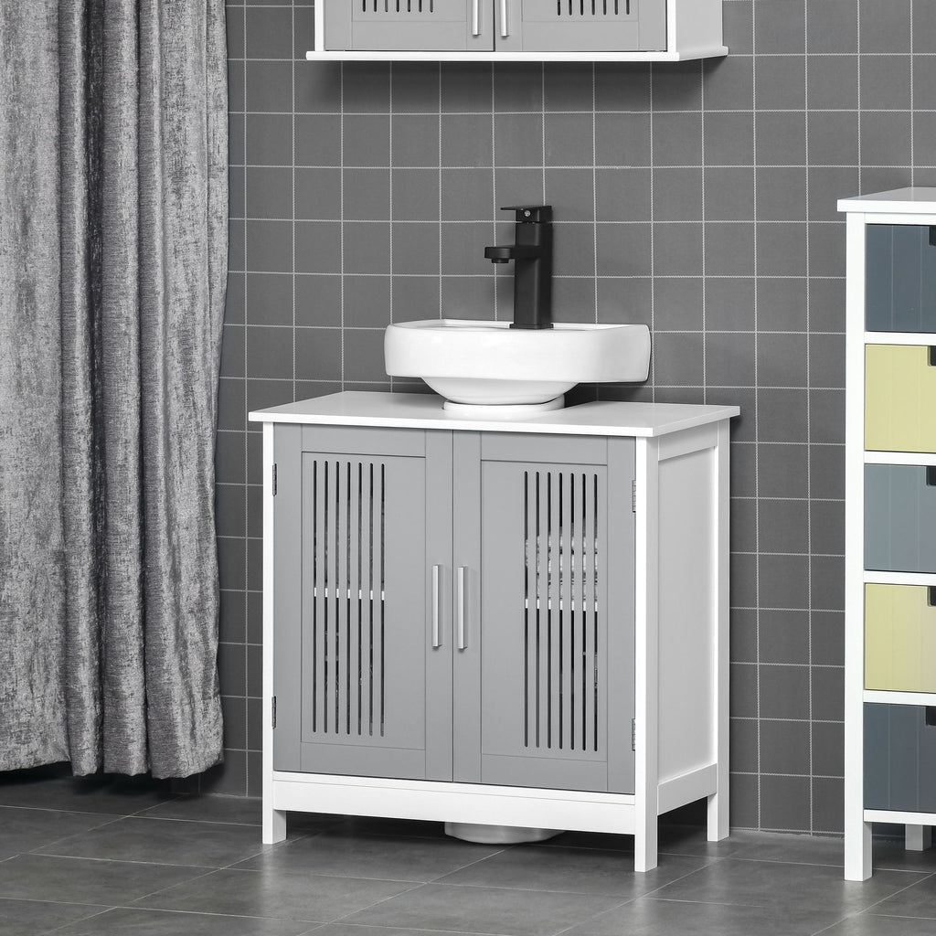 Space Saving Under Sink Pedestal Storage Cabinet with Adjustable Shelf