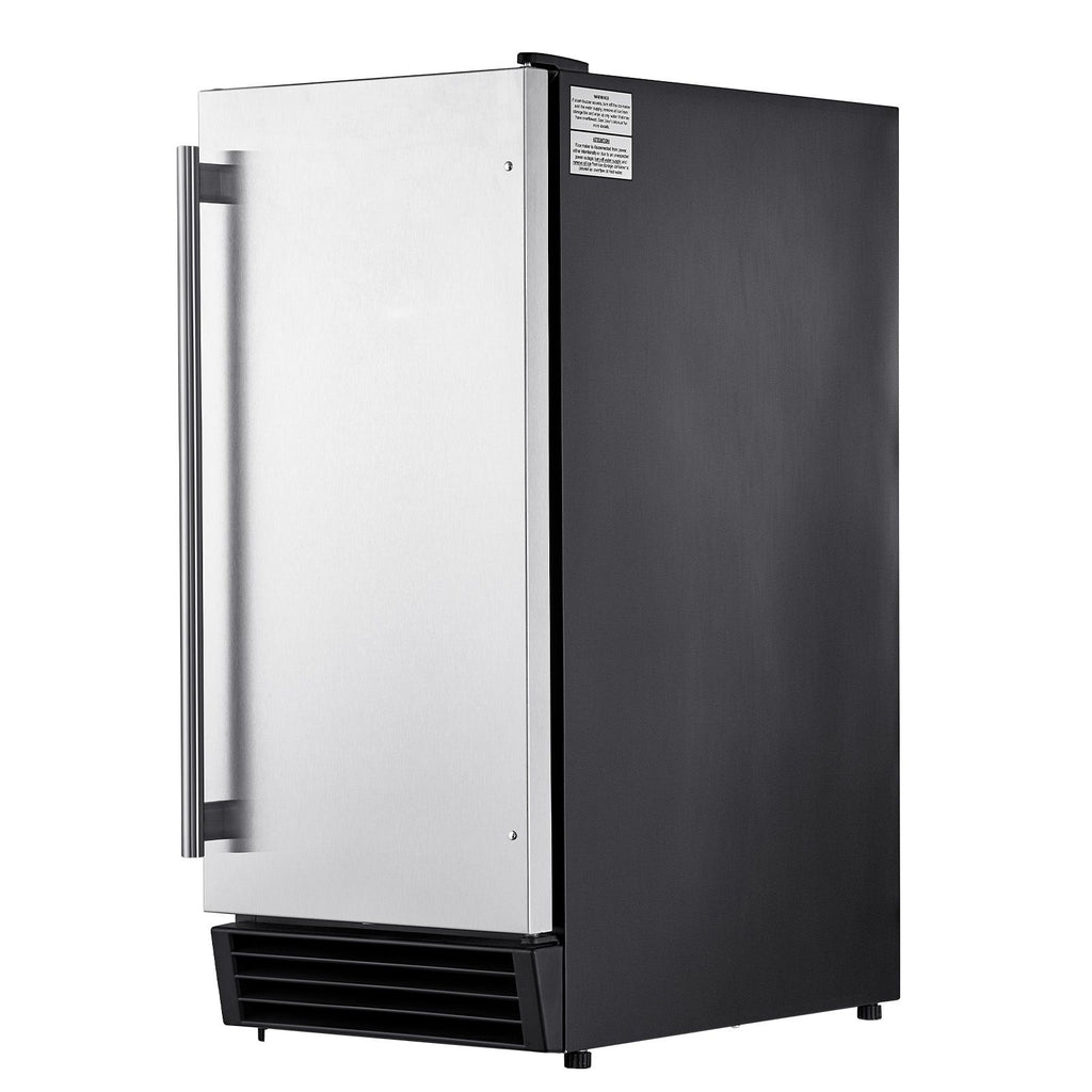 Undercounter Ice Maker with Reversible Door and Drain Pump