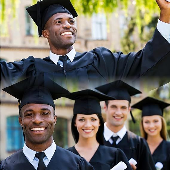 Unisex Adult Matte Graduation Cap with 2025 Tassel Year Charm for High School & Bachelor