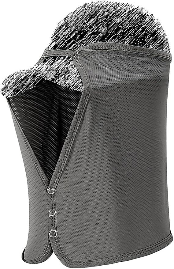Unisex Sun Protection Neck Shade Mesh Cap with Cooling Face Covering