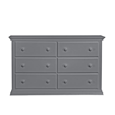 Gray Six-Drawer Dresser with Smooth-Gliding Storage