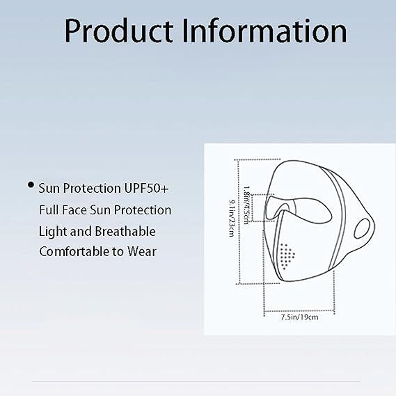 UPF 50+ Sun Protection Face Mask for Women