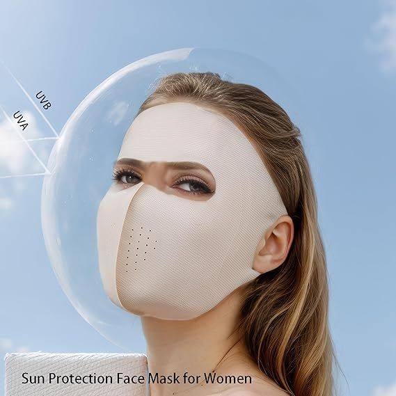 UPF 50+ Sun Protection Face Mask for Women