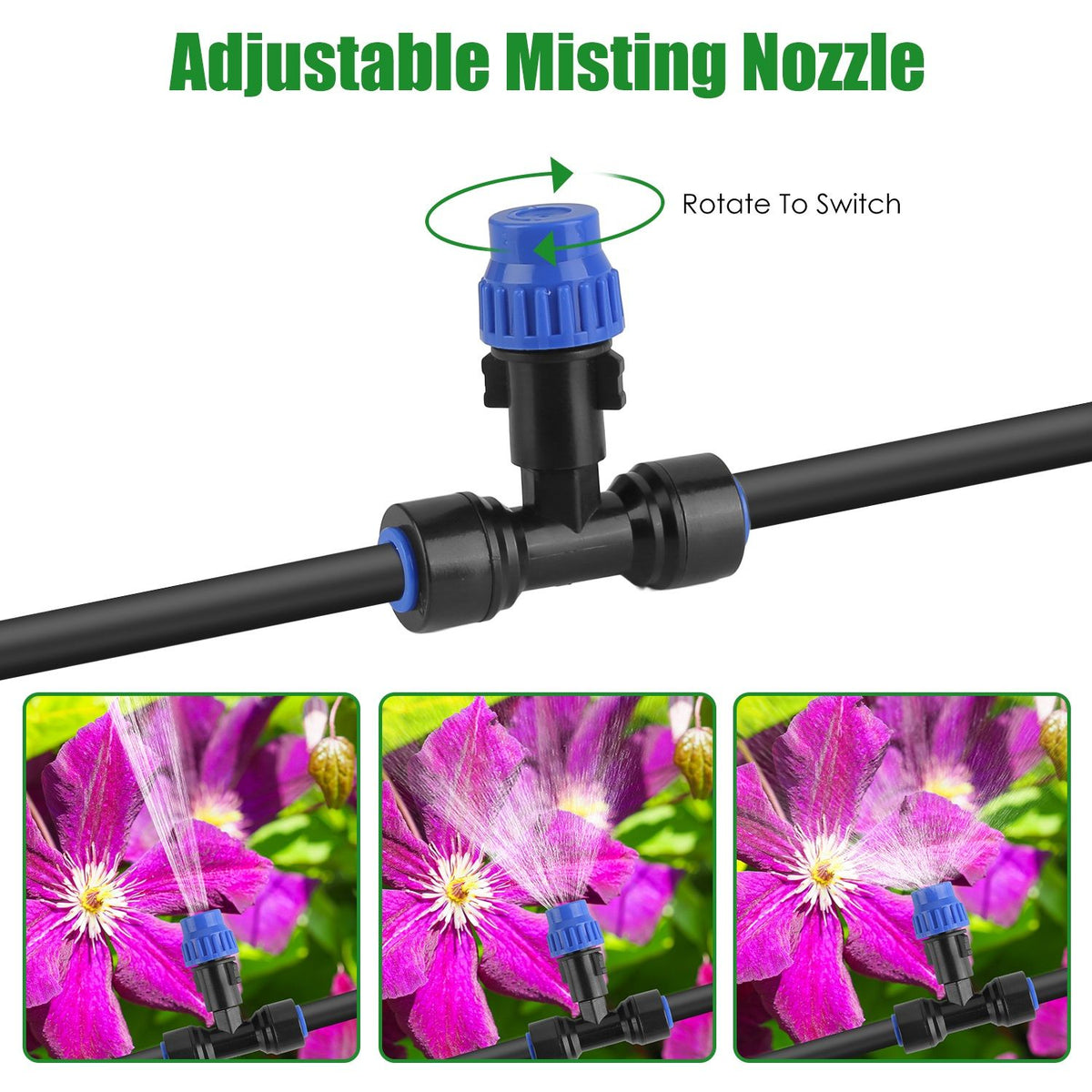 Complete Drip Irrigation System Kit – with Adjustable Nozzles