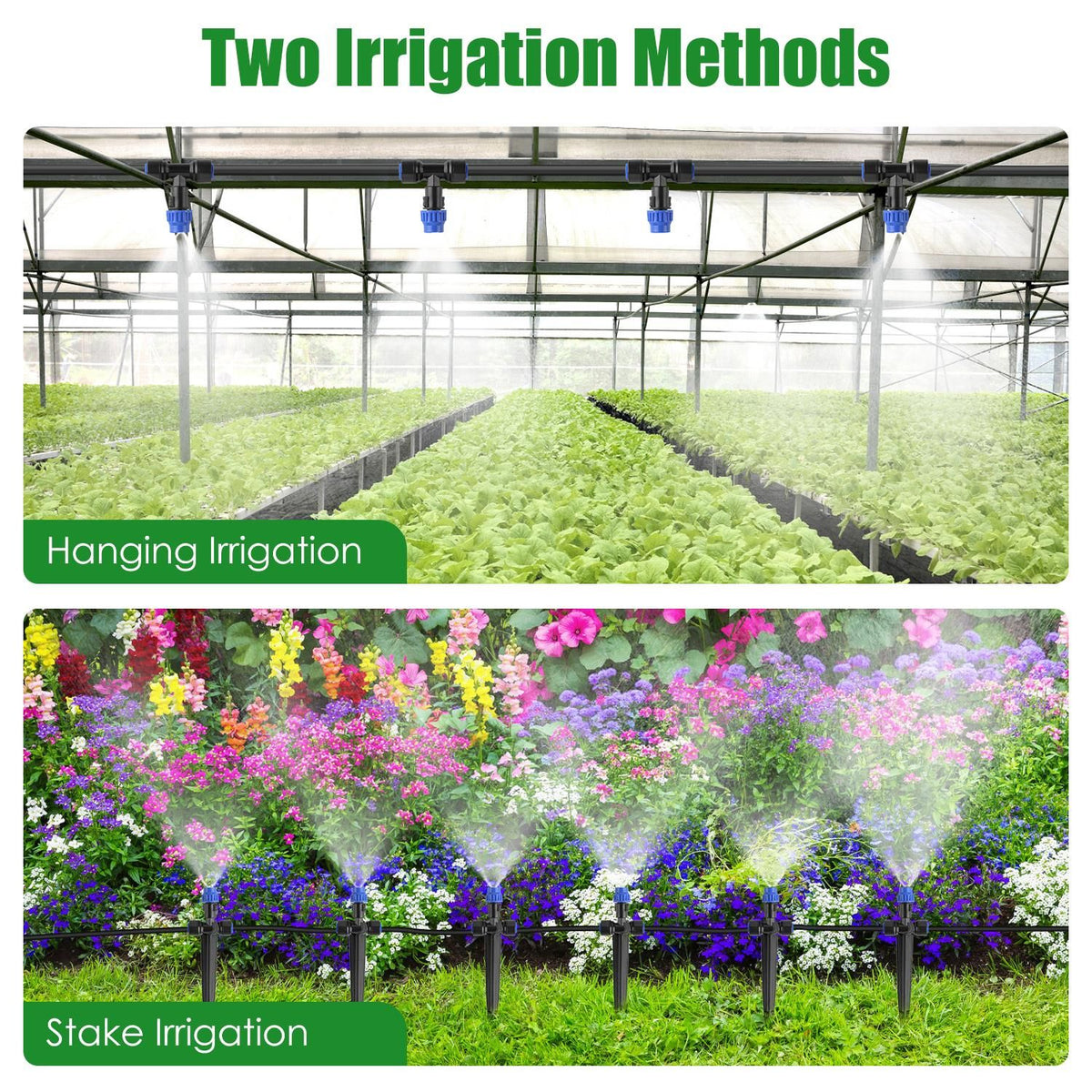 Complete Drip Irrigation System Kit – with Adjustable Nozzles