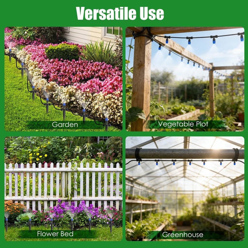 Complete Drip Irrigation System Kit – with Adjustable Nozzles