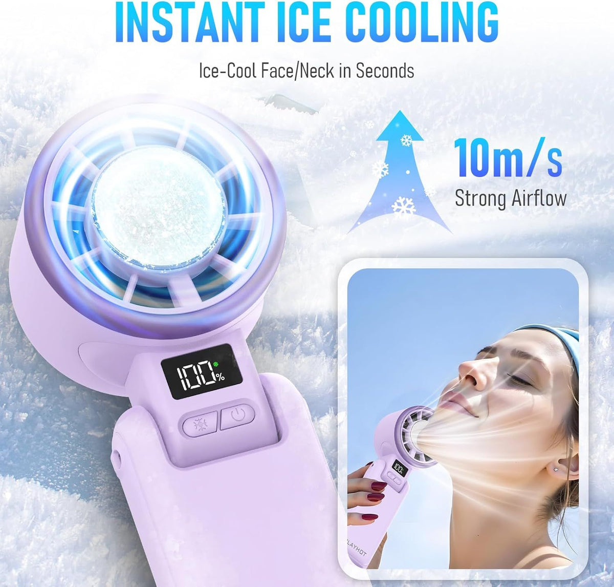 Upgraded Portable Handheld Fan for Personal Cooling