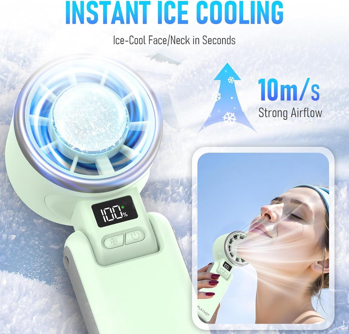 Upgraded Portable Handheld Fan for Personal Cooling