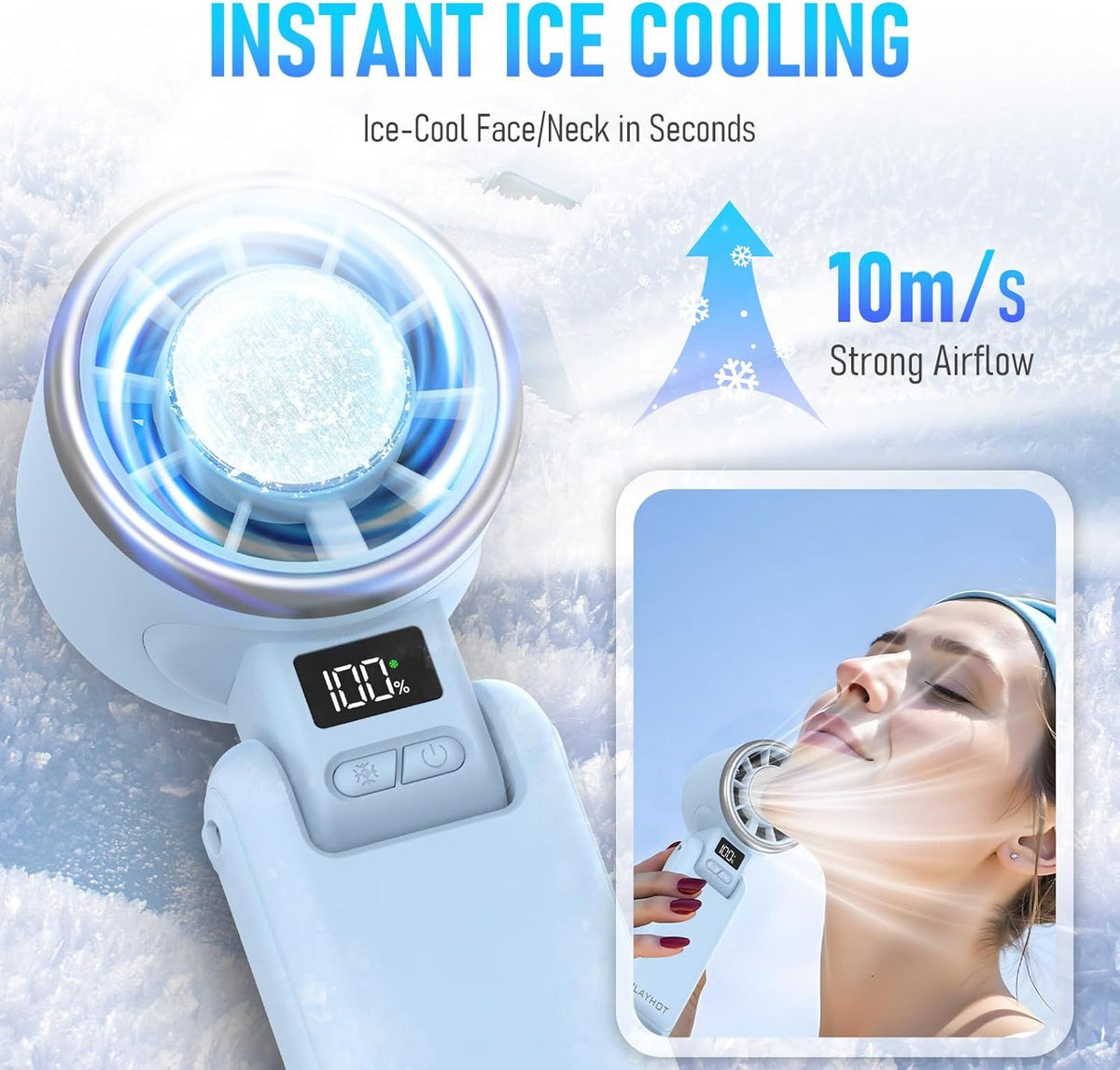 Upgraded Portable Handheld Fan for Personal Cooling