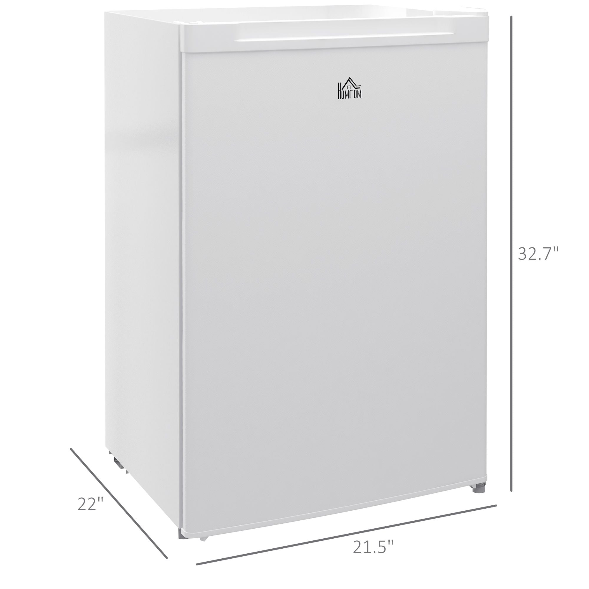 Upright Freezer with Adjustable Thermostat and Reversible Door for Small Spaces