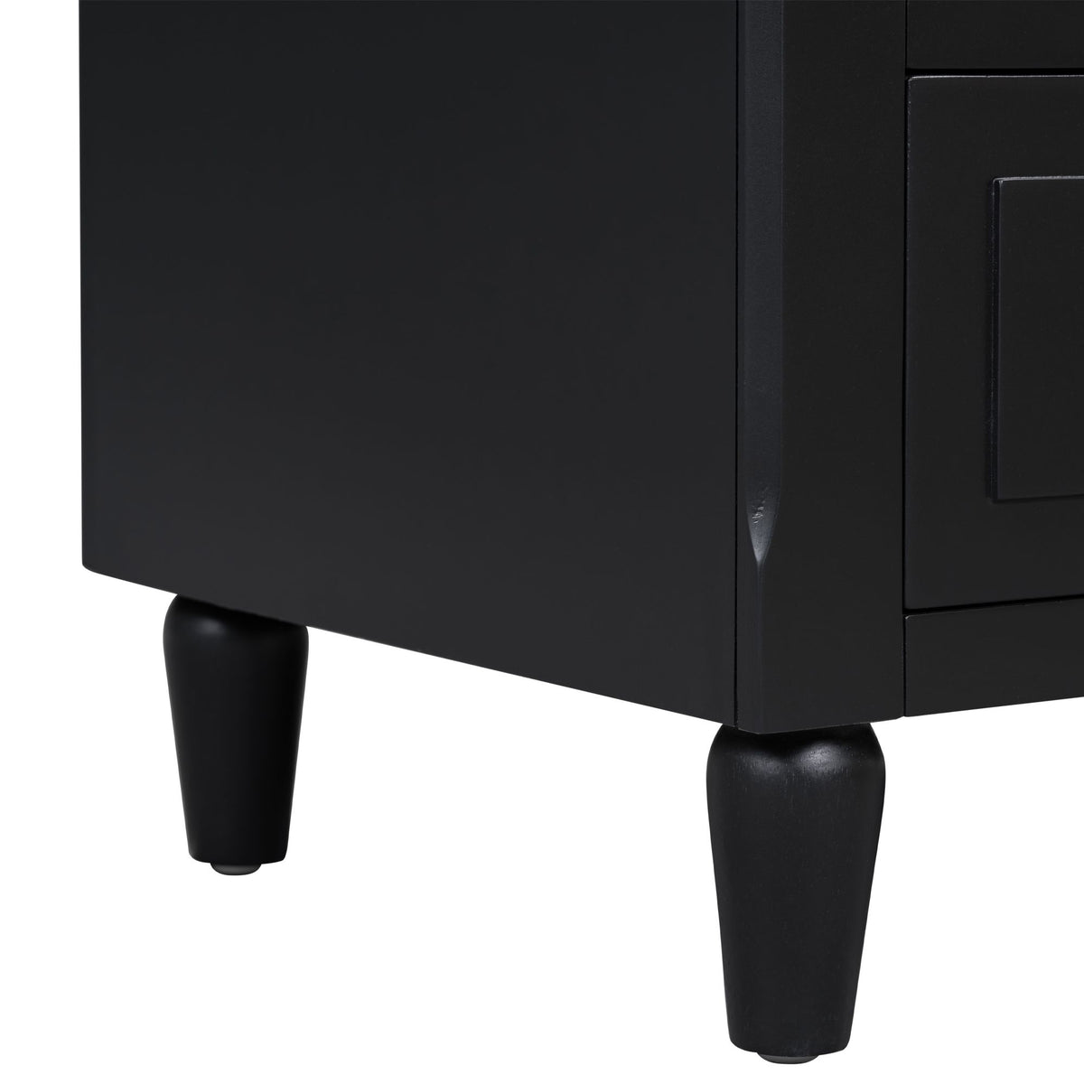 Stylish Nightstand with 3 Drawers and Smooth Gliding Rails