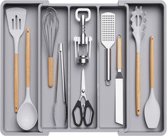 Expandable Utensil Organizer for Kitchen Drawers – Adjustable Cutlery Tray