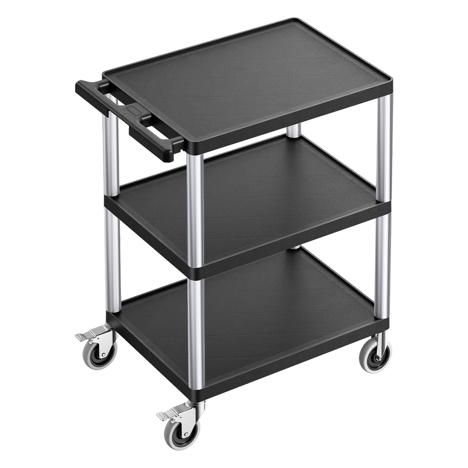 3-Tier Utility Cart with Mobile Workstation and Storage – For Garage, Warehouse, Office