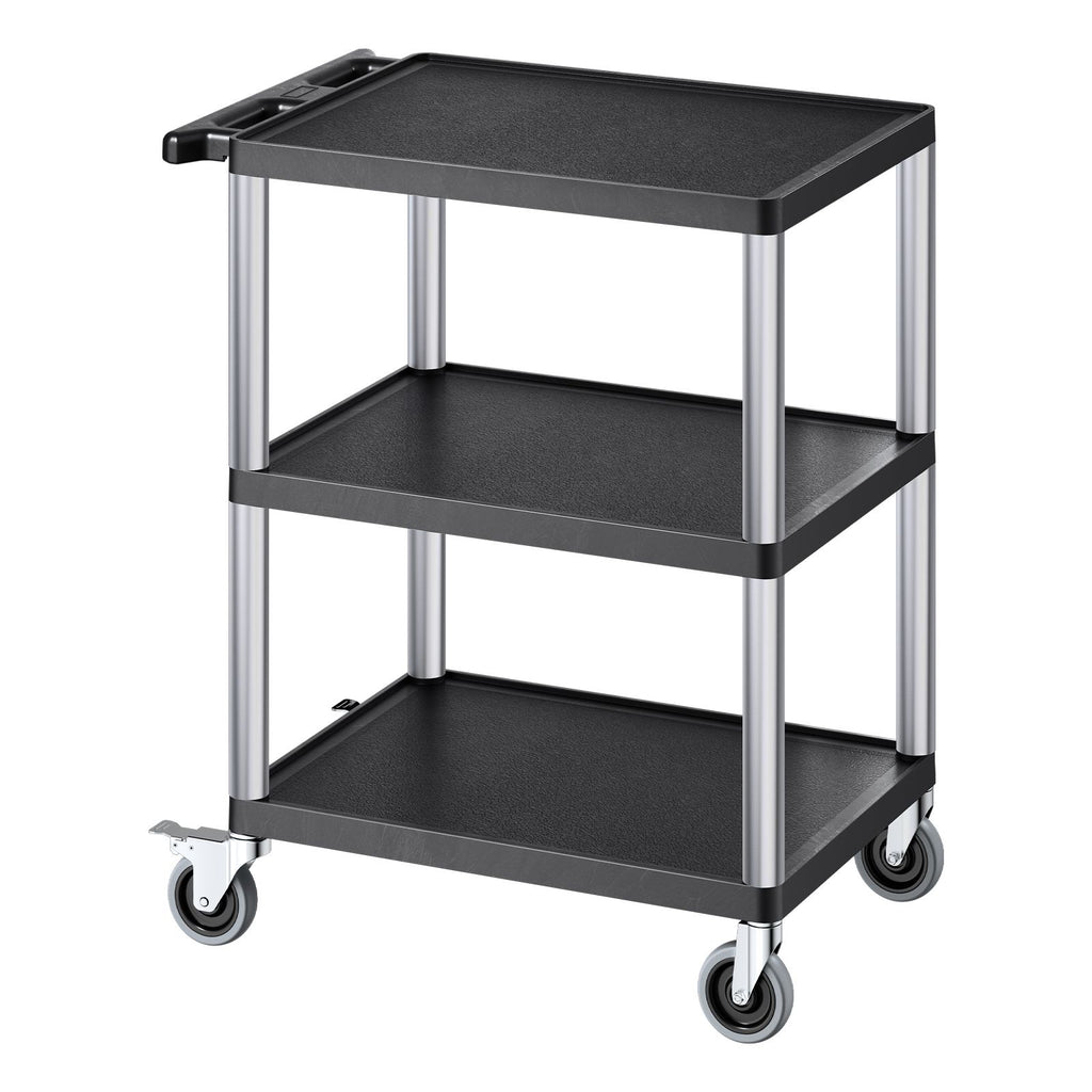 3-Tier Utility Cart with Mobile Workstation and Storage – For Garage, Warehouse, Office