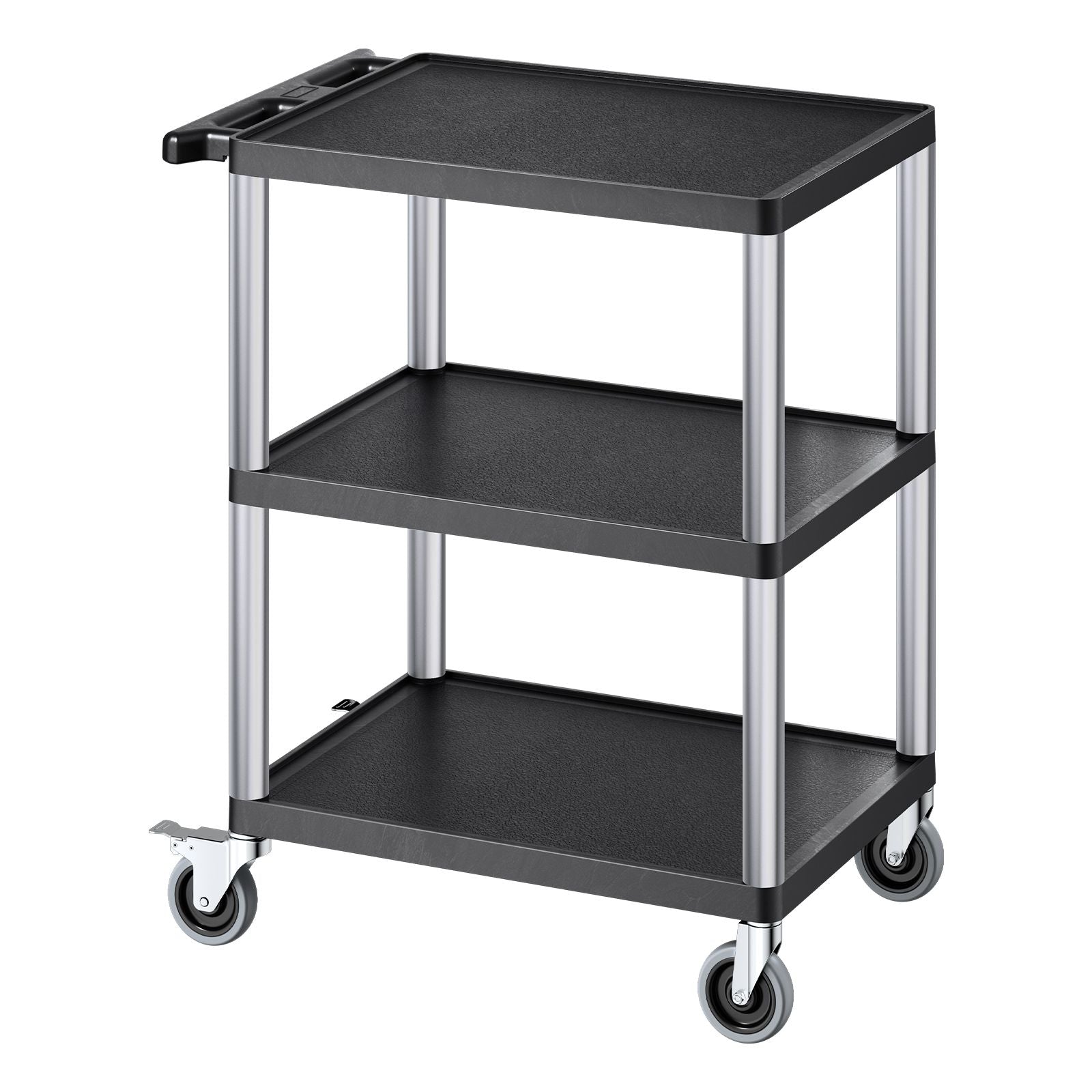 3-Tier Utility Cart with Mobile Workstation and Storage – For Garage, Warehouse, Office