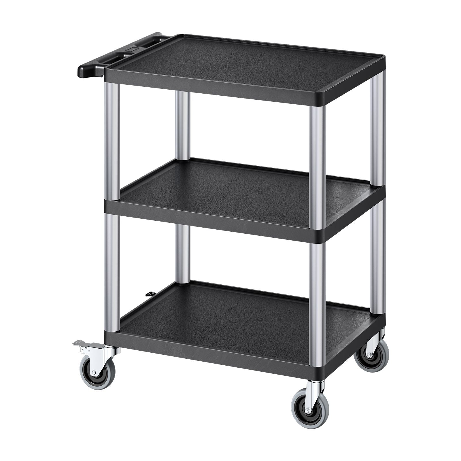 3-Tier Utility Cart with Mobile Workstation and Storage – For Garage, Warehouse, Office