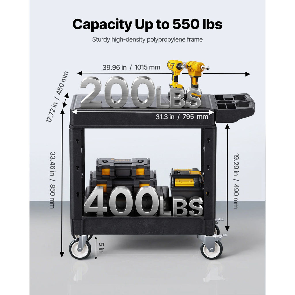 Versatile Utility Cart with Smart Storage and Smooth Mobility