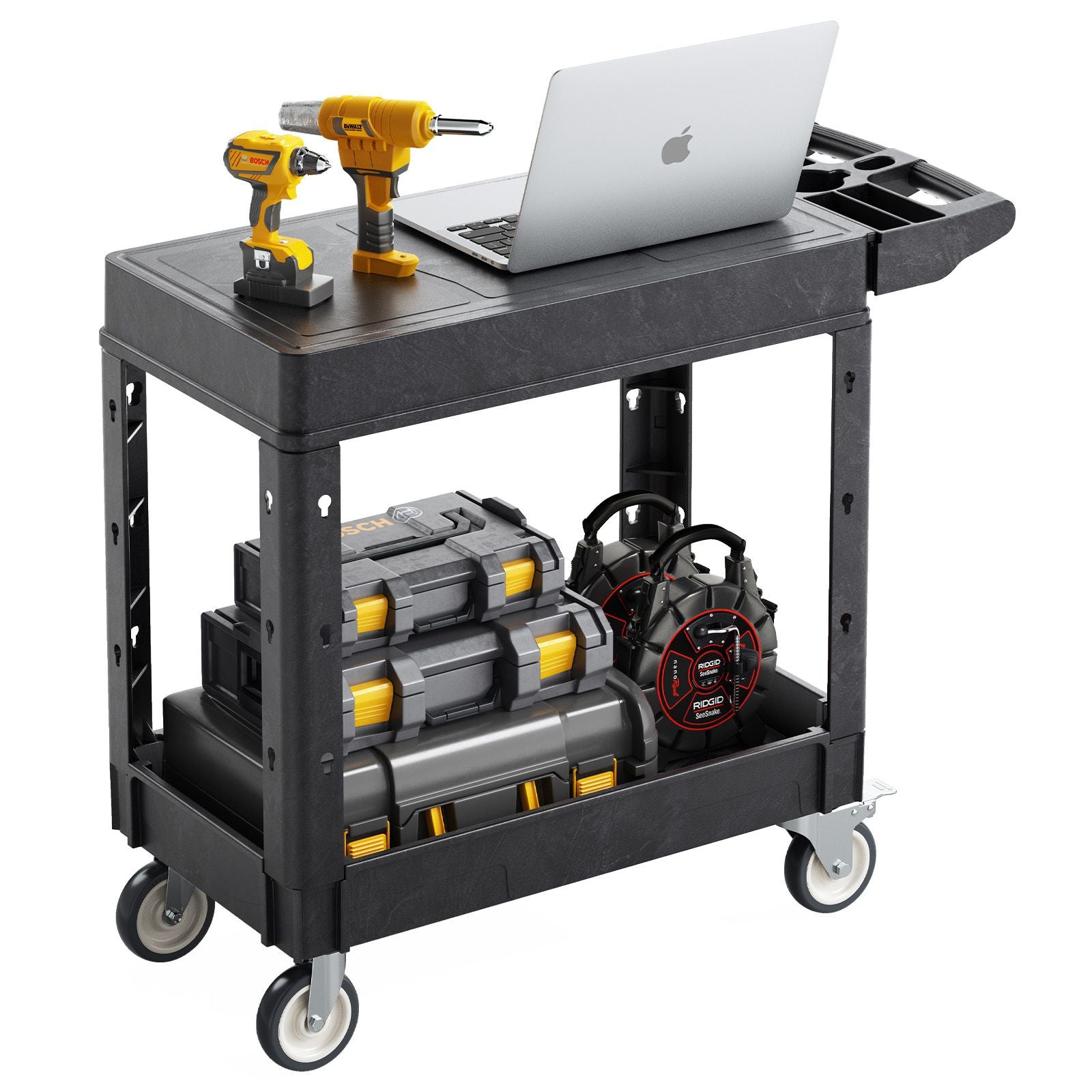 Versatile Utility Cart with Smart Storage and Smooth Mobility