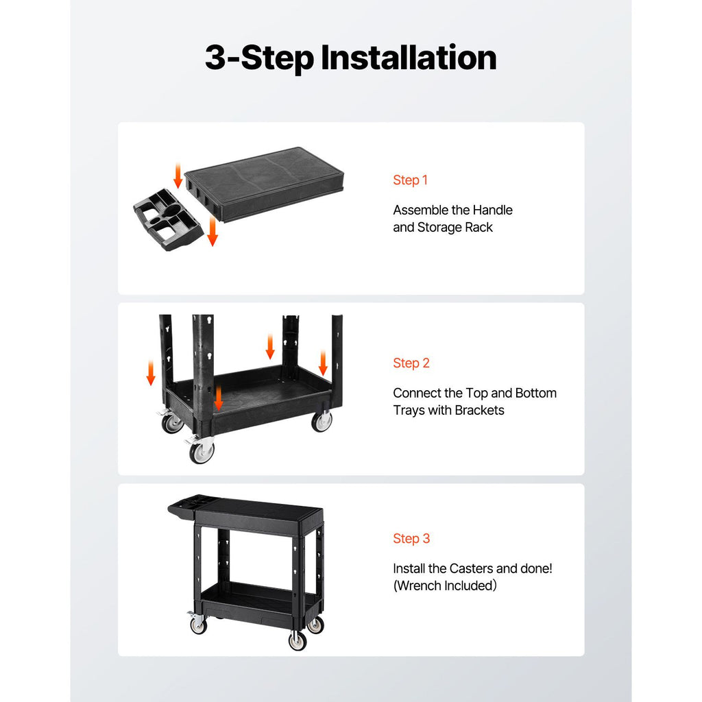 Versatile Utility Cart with Smart Storage and Smooth Mobility