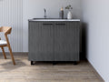 Burwood Kitchen Utility Sink Cabinet with Two Doors and Shelves