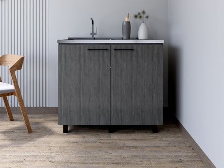 Burwood Kitchen Utility Sink Cabinet with Two Doors and Shelves