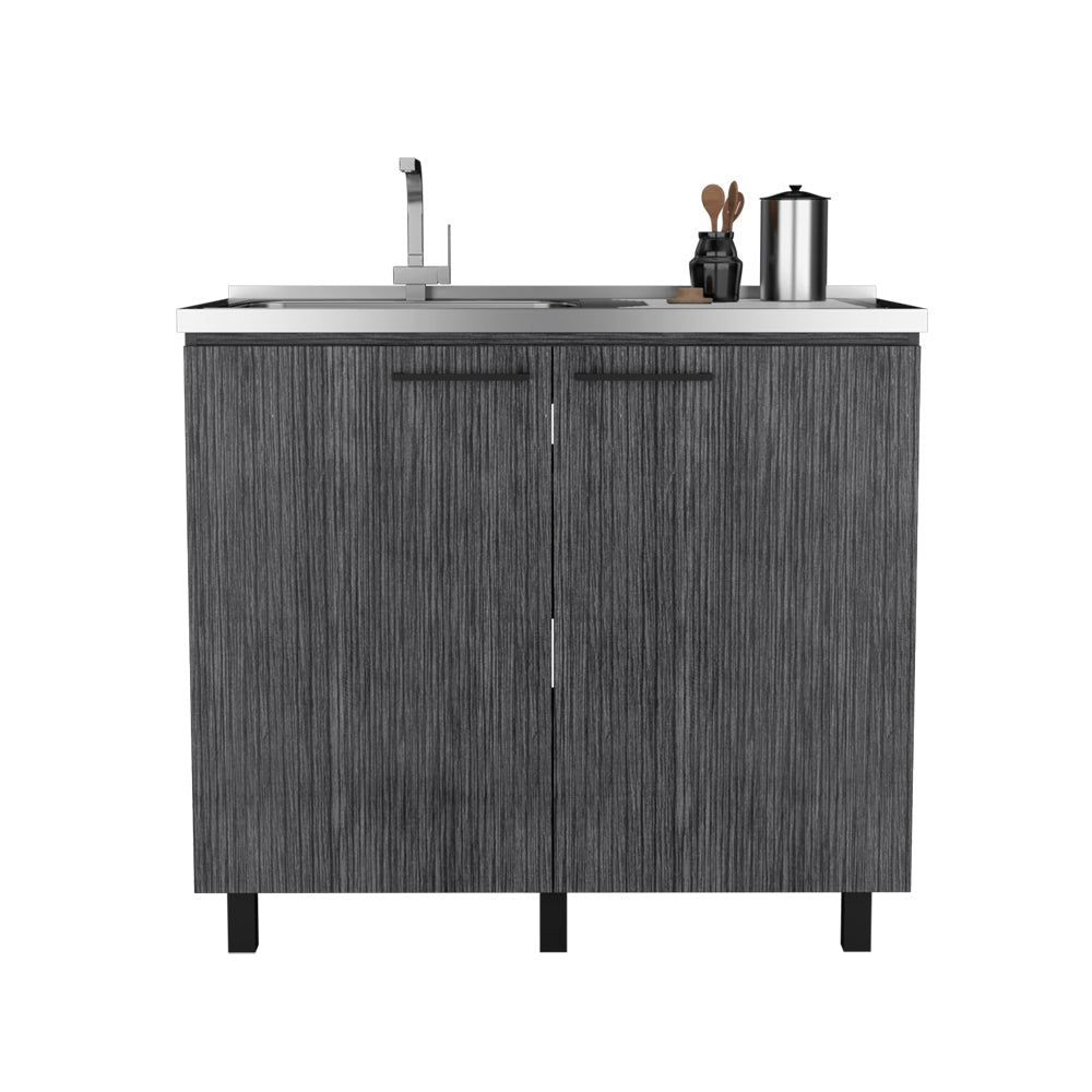 Burwood Kitchen Utility Sink Cabinet with Two Doors and Shelves