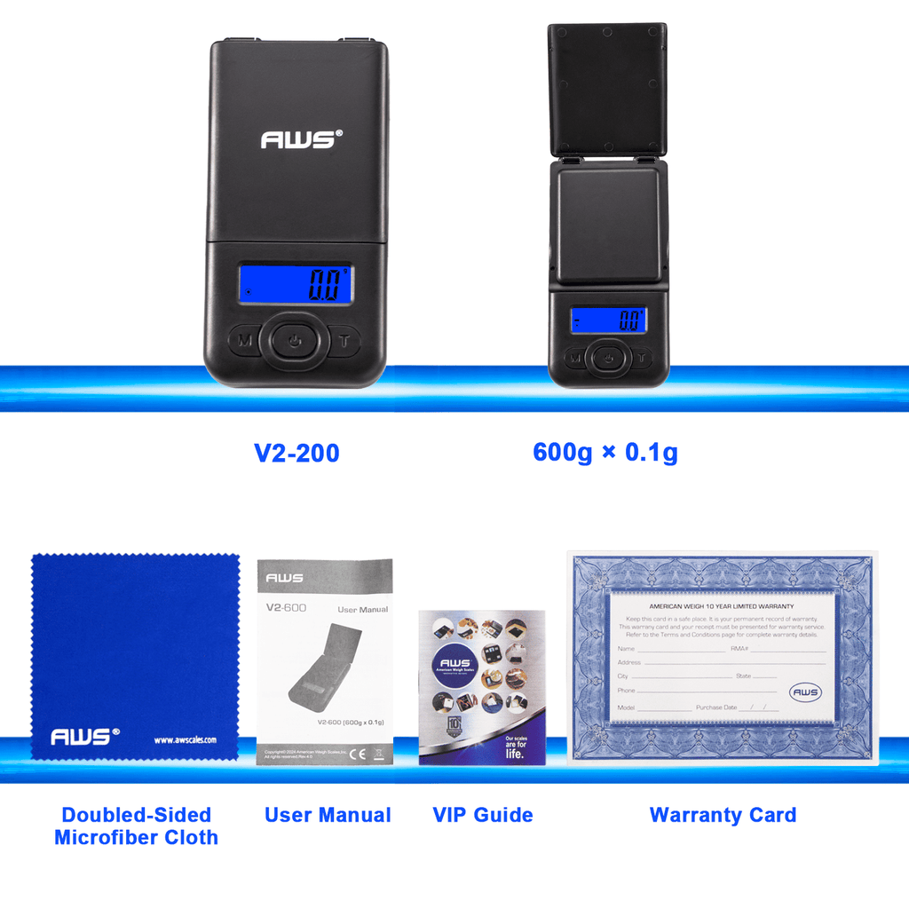 American Weigh V2 Digital Pocket Scale with Tare