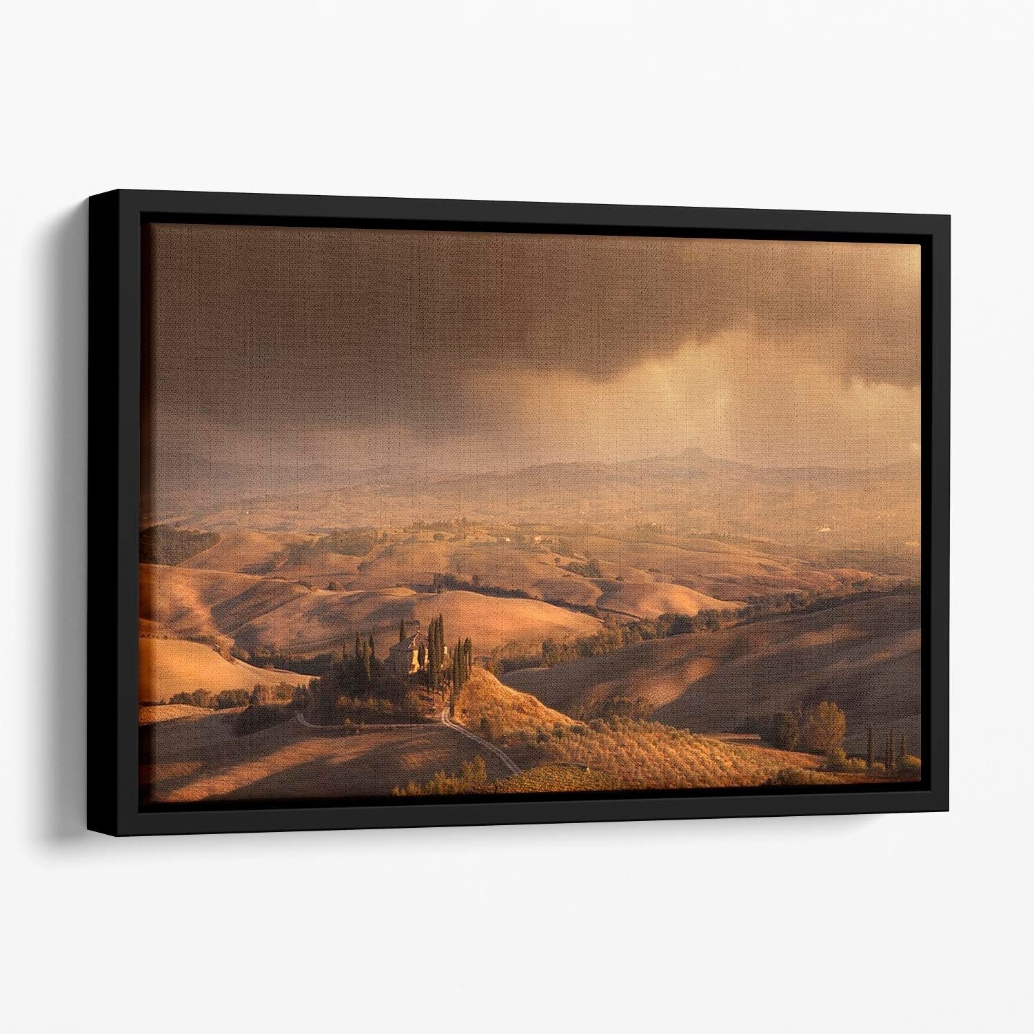 Val Orcia Floating Framed Canvas – Premium Art for a Timeless Ambiance