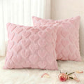 Pink Heart Valentine's Day Pillow Covers, Set of Two