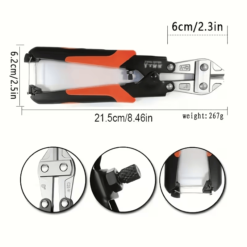 General-Purpose Wire Cutter for Home, Garage, and Jobsite Tasks