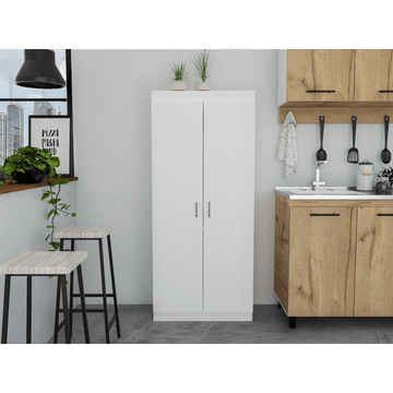 Varese Pantry Cabinet with Double Doors and Five Shelves