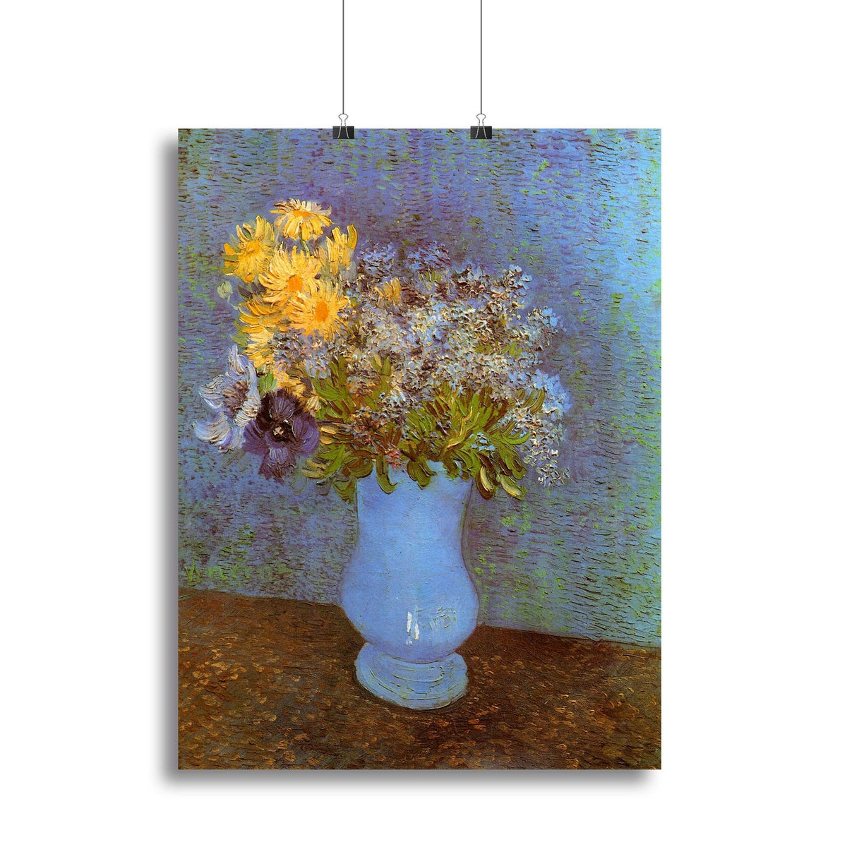 Van Gogh Vase with Lilacs, Daisies and Anemones Wall Art