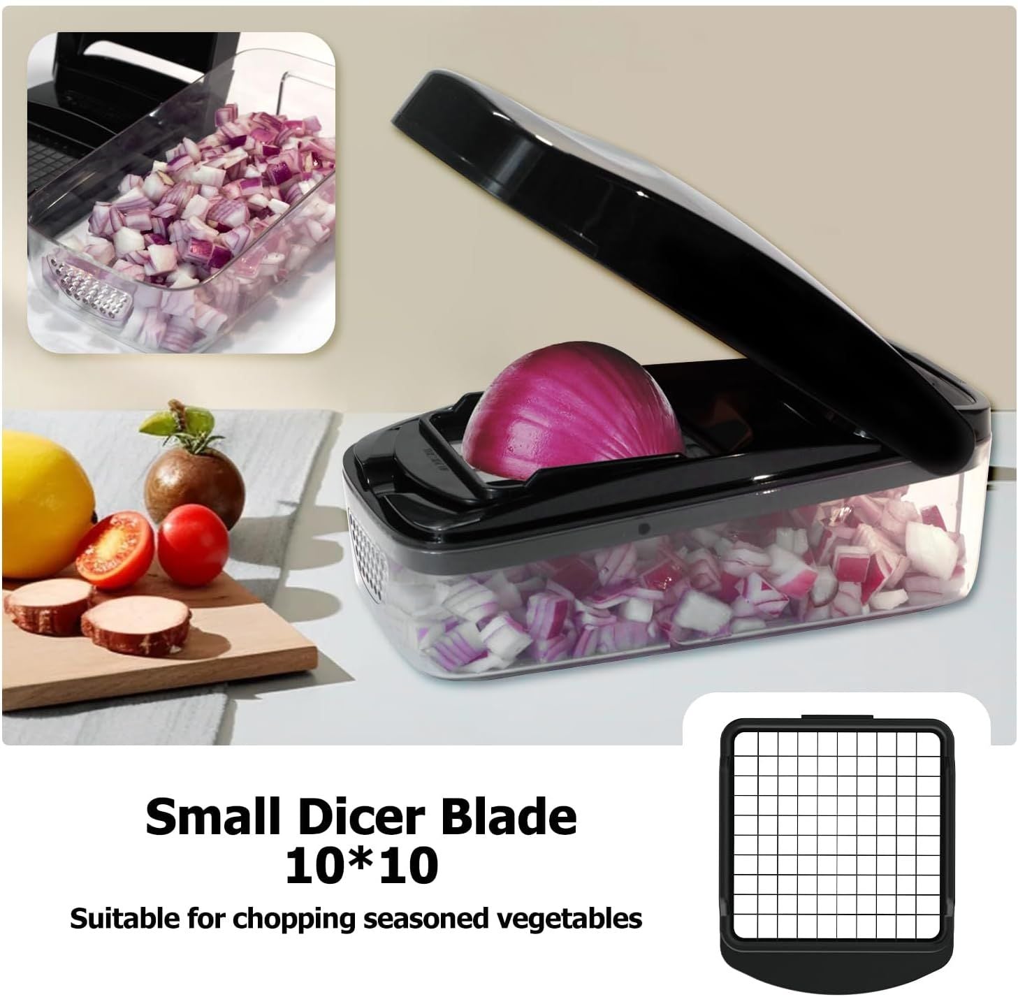 Countertop Vegetable Chopper with Container