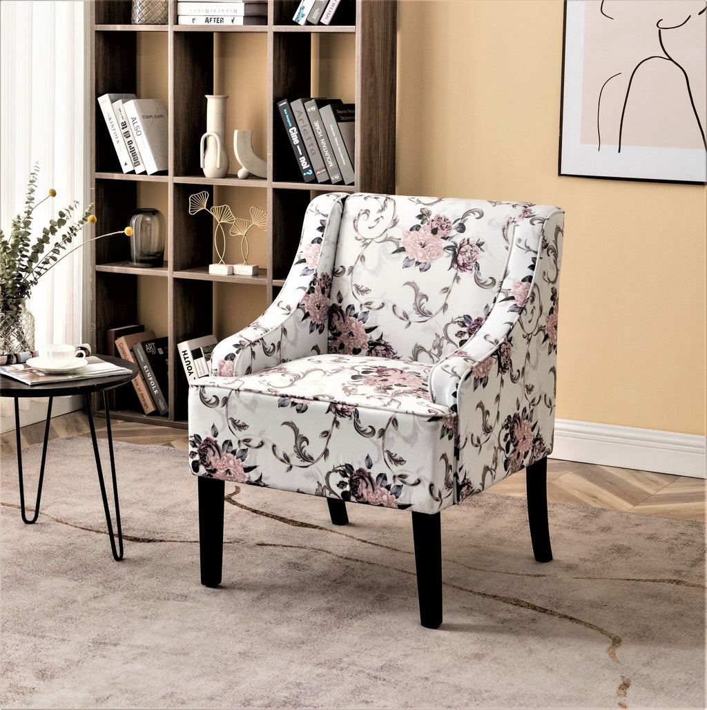 Versatile Upholstered Side Chair with Solid Wood Frame and Cushioned Comfort