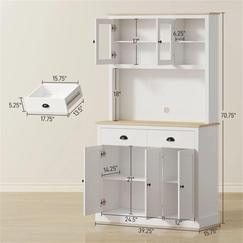 TidyCabinet Premium Vertical Cabinet with Drawers and Adjustable Shelves