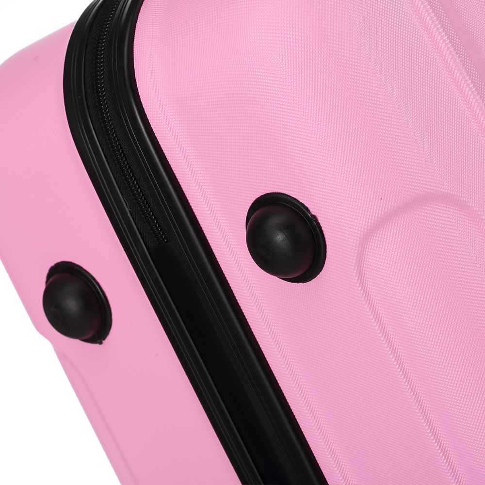 Vertical Striped 3-in-1 Luggage Set with Handle ABS Trolley Case with Swivel Wheels Aluminum Alloy T