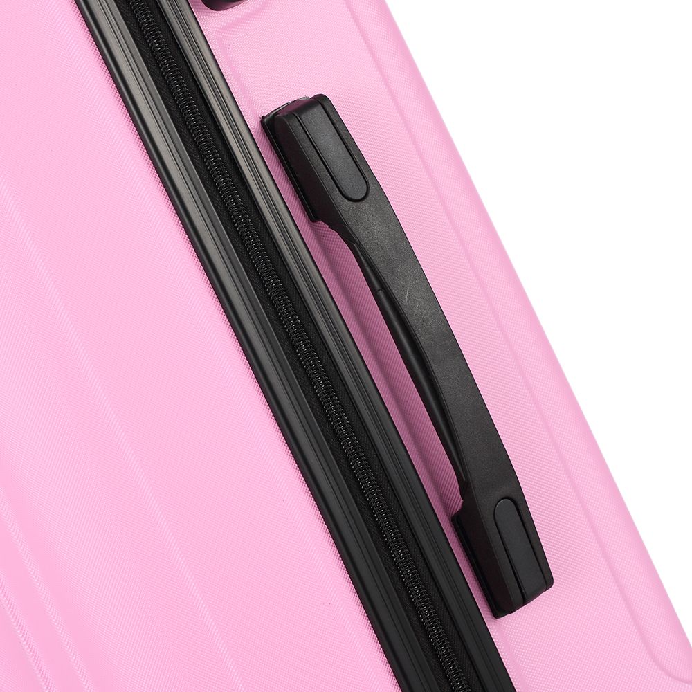 Vertical Striped 3-in-1 Luggage Set with Handle ABS Trolley Case with Swivel Wheels Aluminum Alloy T