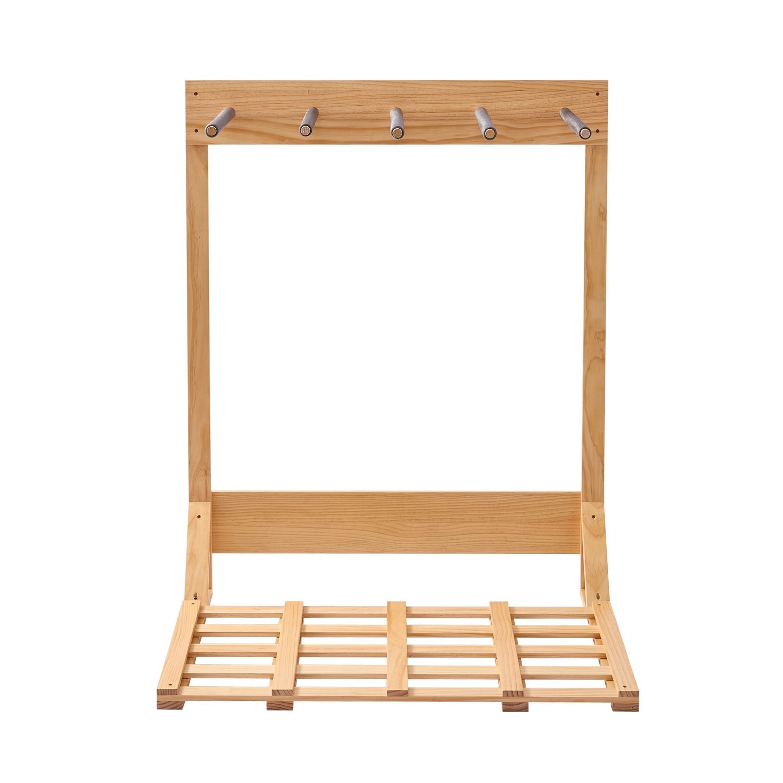 4-Tier Vertical Surfboard Stand – Freestanding Wooden Rack for Storage and Display