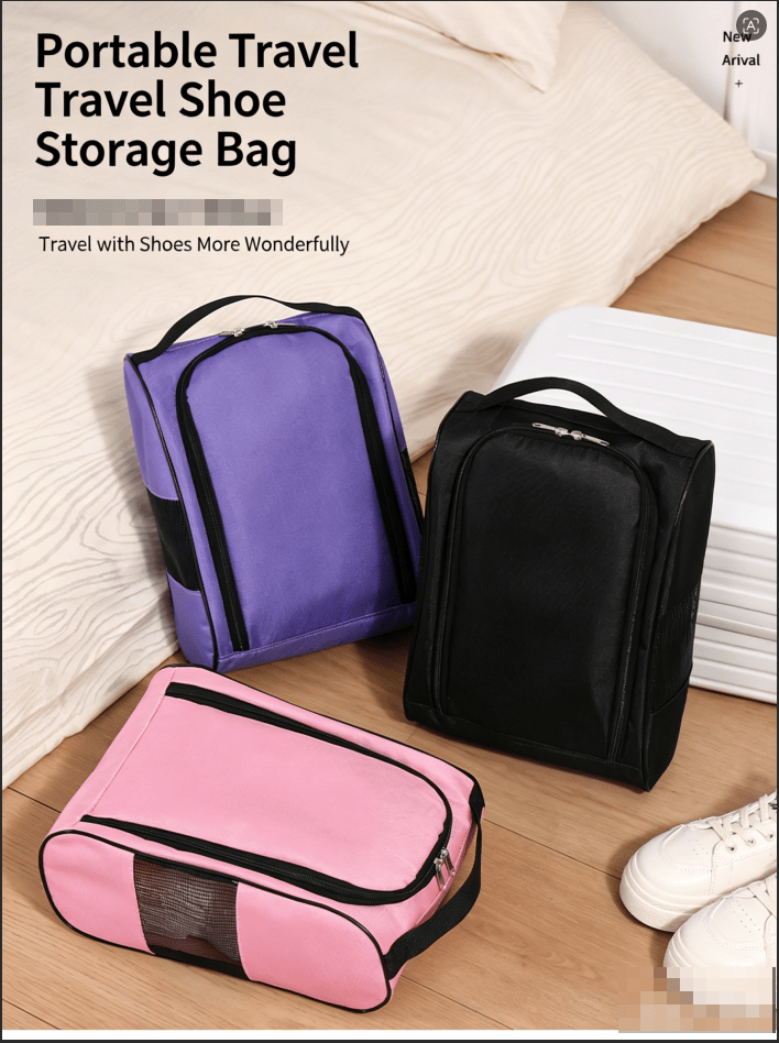 Vertical Travel Shoe Bag That Keeps Footwear Out of Your Clothes