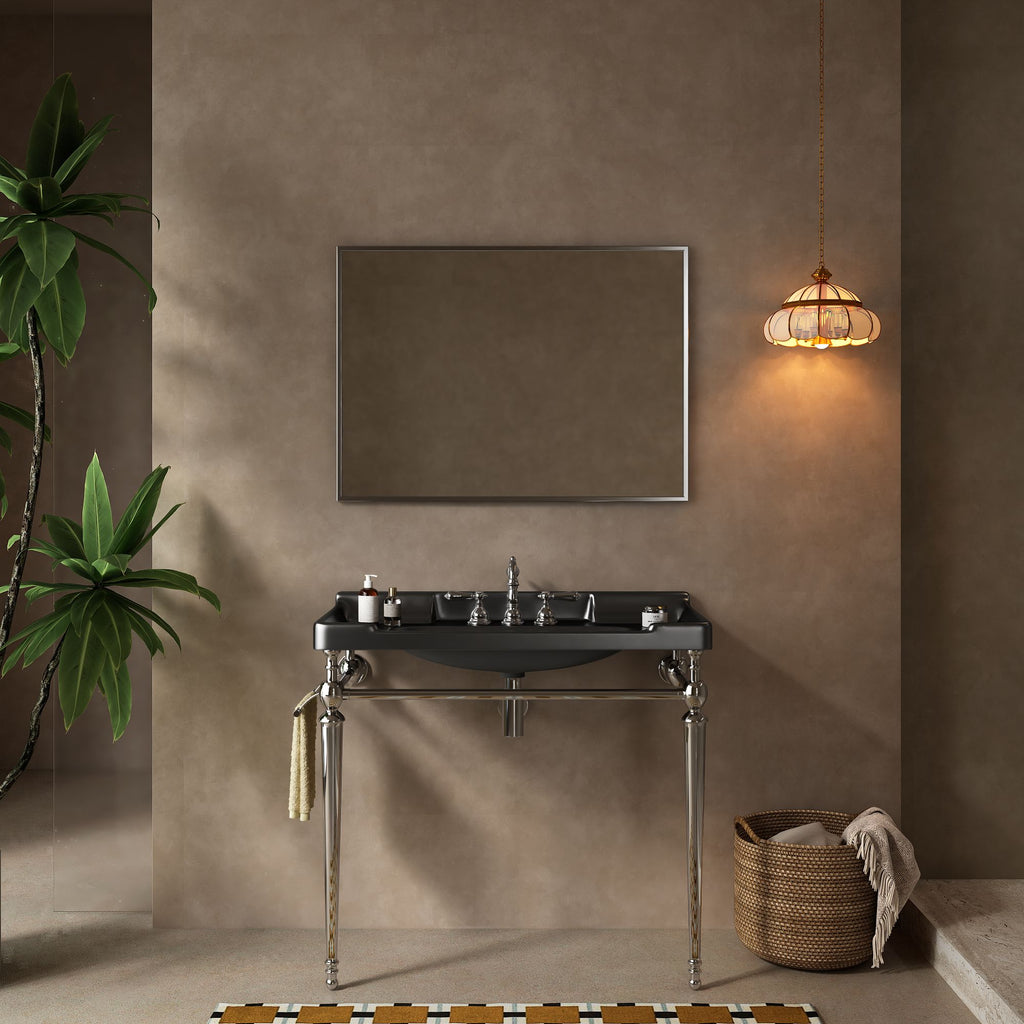 VICI Console Sink with Support Legs and Towel Bar