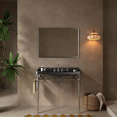 VICI Console Sink with Support Legs and Towel Bar