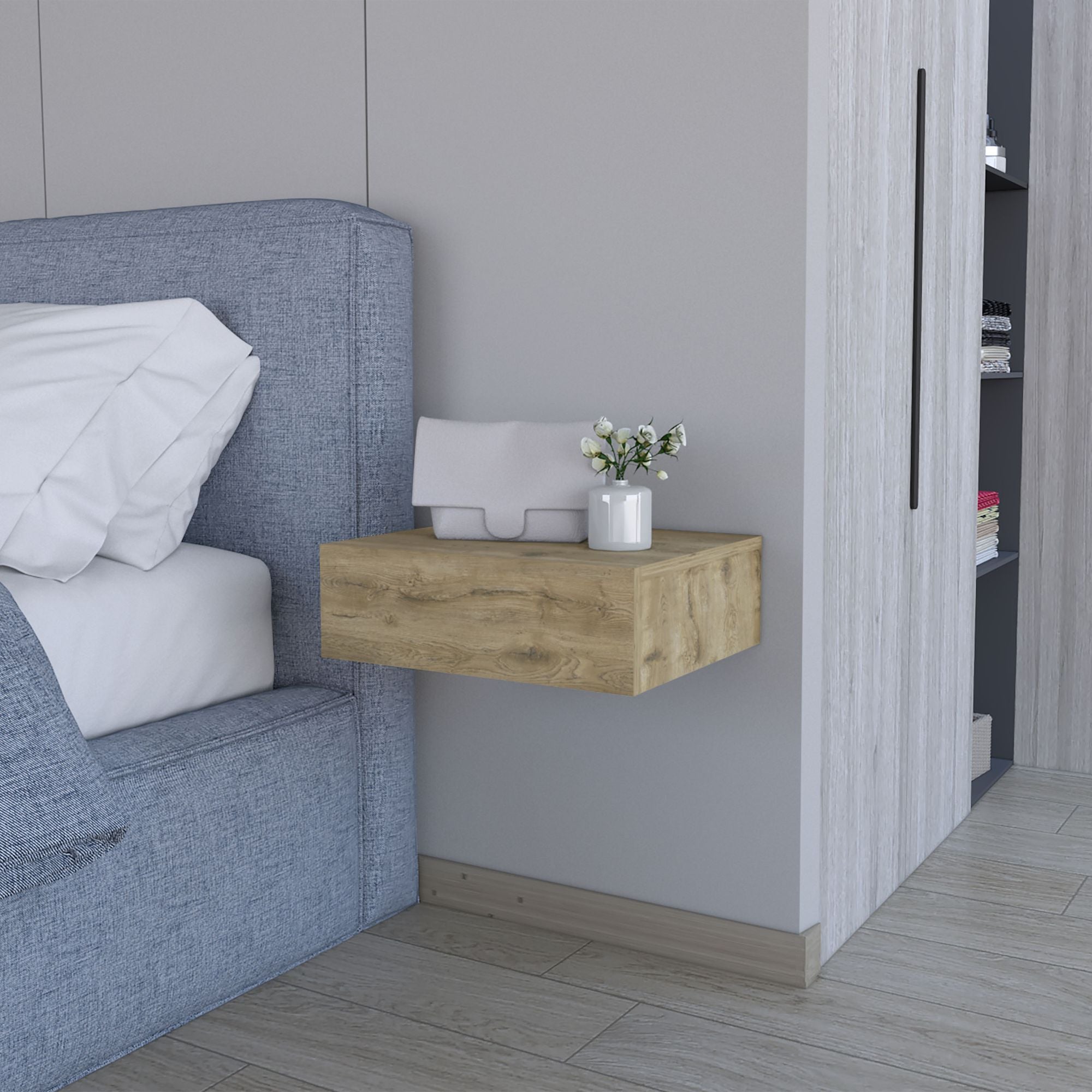 Vienna Floating Nightstand – Modern Wall-Mounted Design with Storage Drawer
