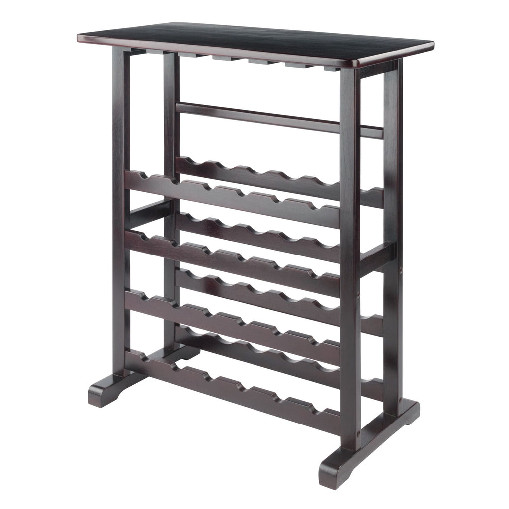 Vinny Wine Rack in Black Finish - Holds 24 Bottles & Stemware