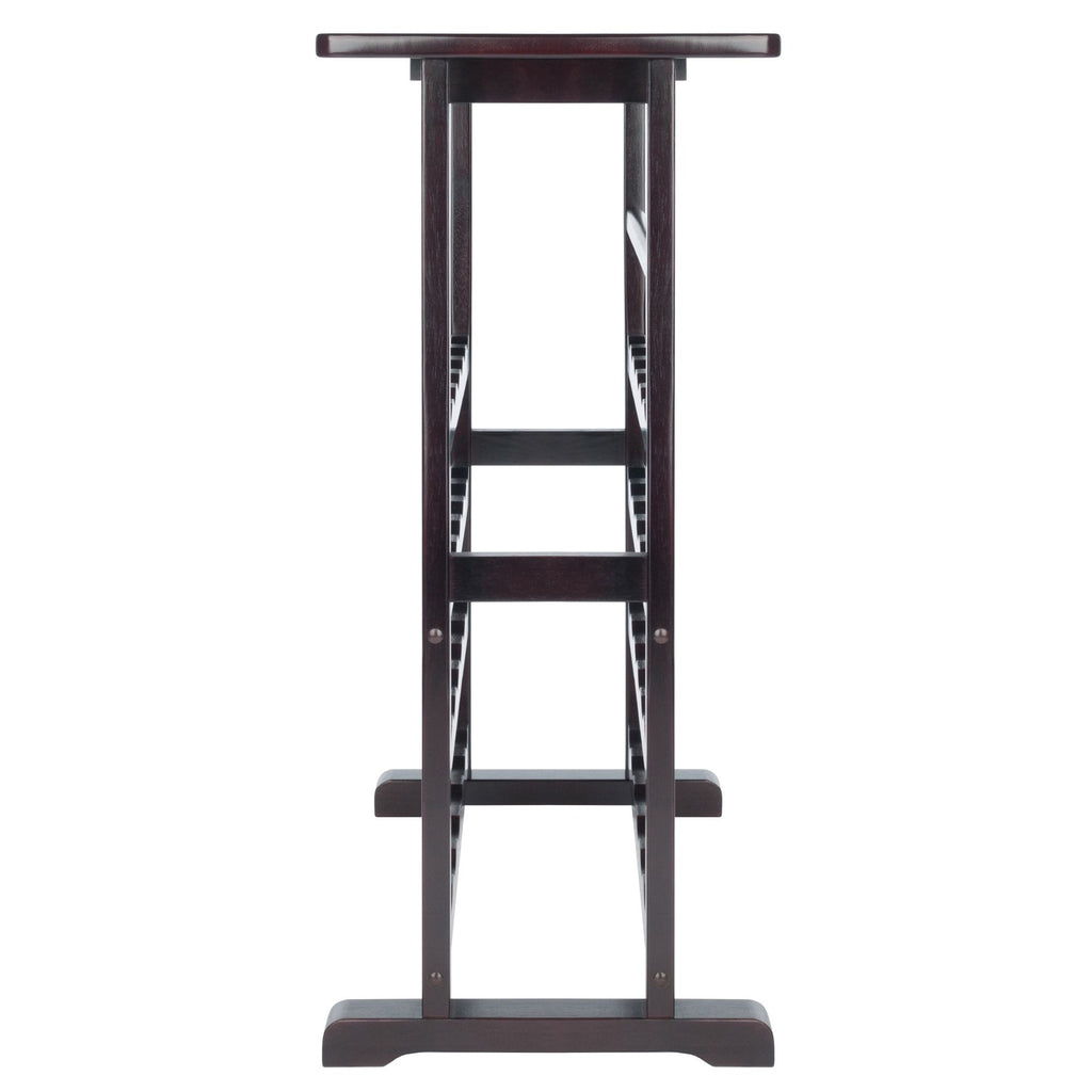 Vinny Wine Rack in Black Finish - Holds 24 Bottles & Stemware