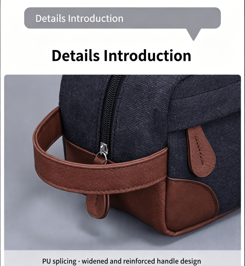 Travel Wash Bag for Toiletries and Grooming Essentials
