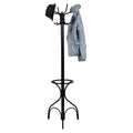Vintage Metal Coat Rack with 5 Hooks and Umbrella Holder