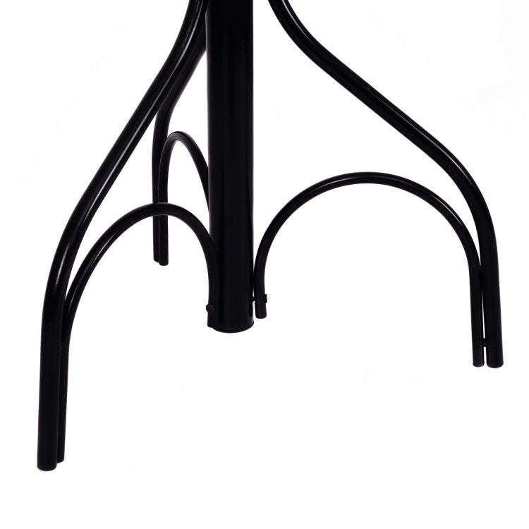 Vintage Metal Coat Rack with 5 Hooks and Umbrella Holder