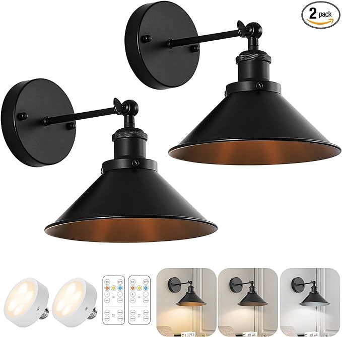 Vintage Wireless Battery-Powered Wall Sconces